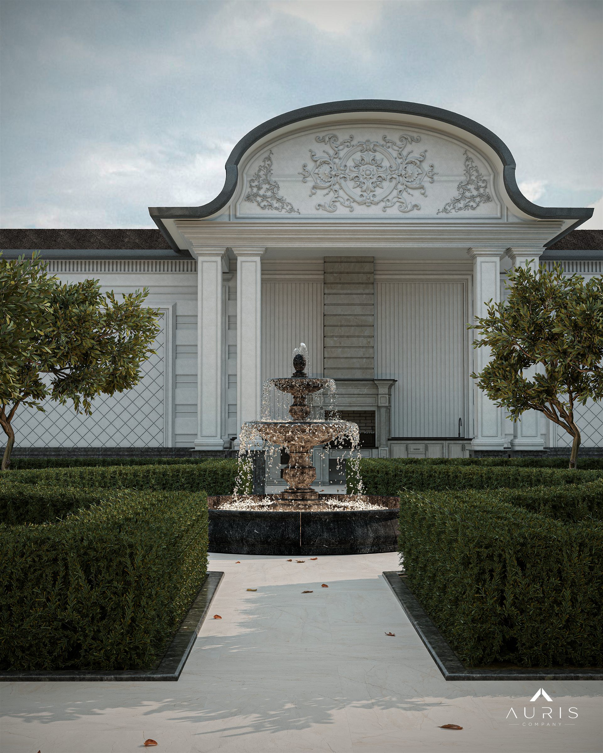 Architectural entrance and facade concept