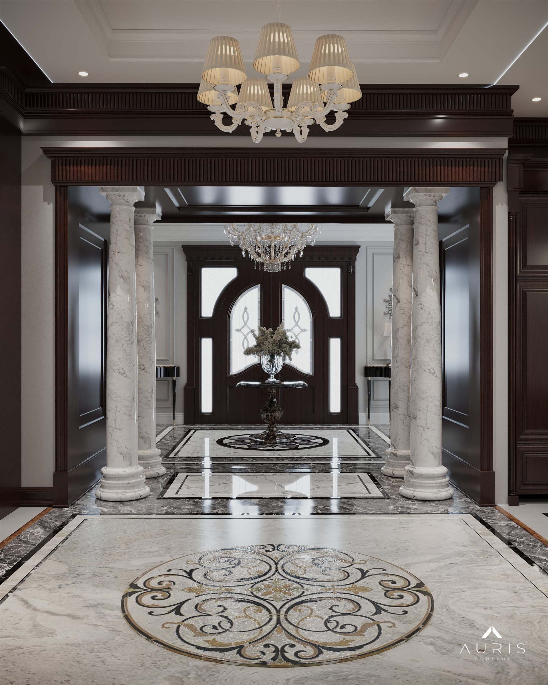 Contemporary classical interior lighting