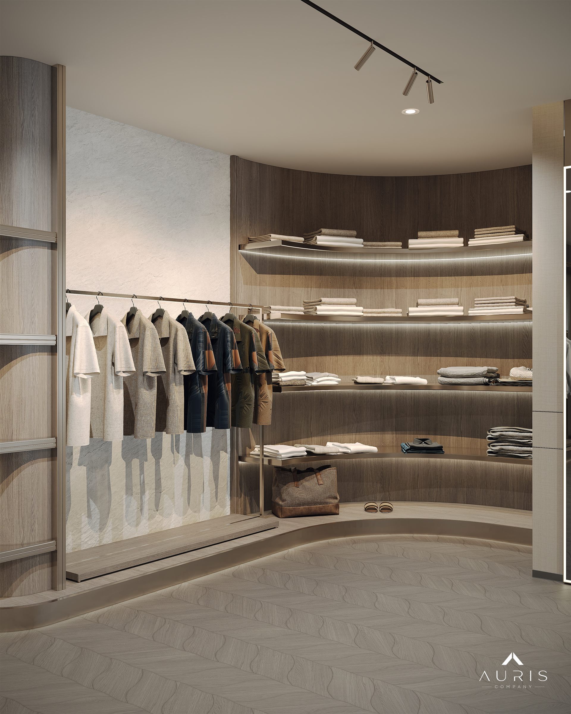 Luxury retail material palette in the UAE