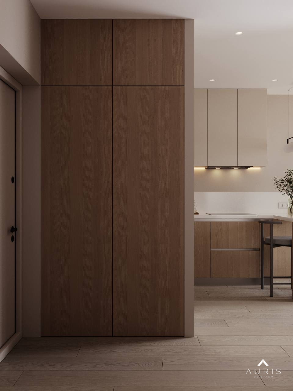 Minimal interior with natural materials