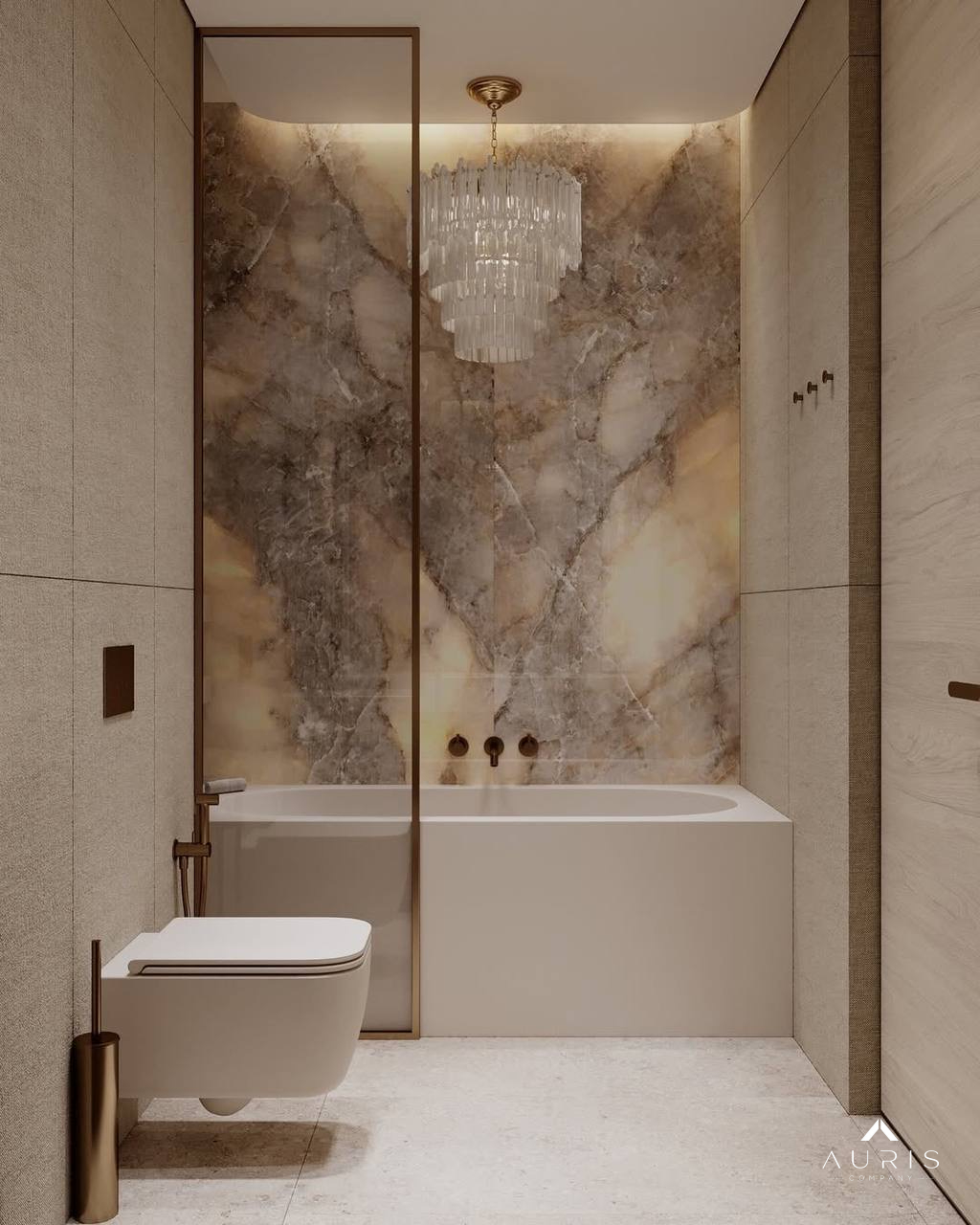 Contemporary bathroom vanity and lighting design
