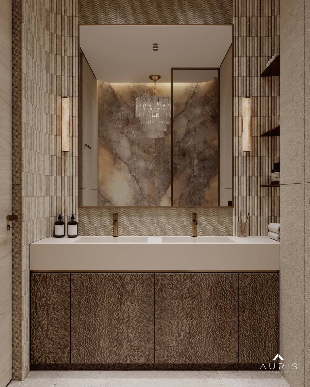 Elegant bathroom interior concept in the UAE